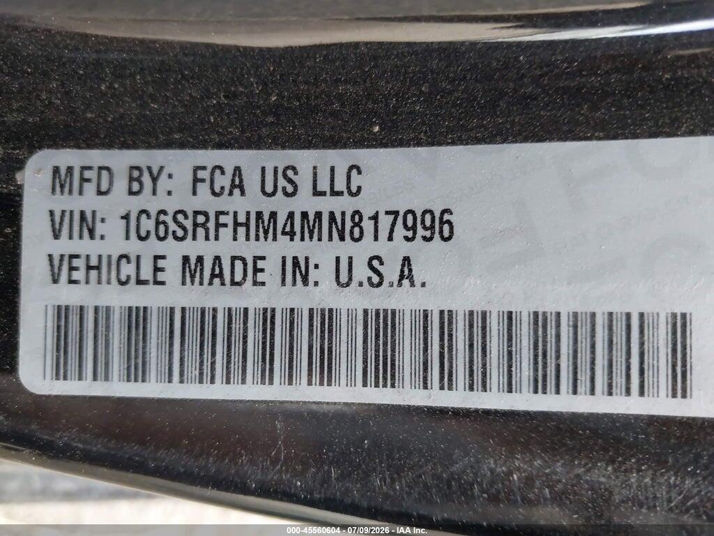 1C6SRFHM4MN817996 2021 RAM 1500 photo no. 9