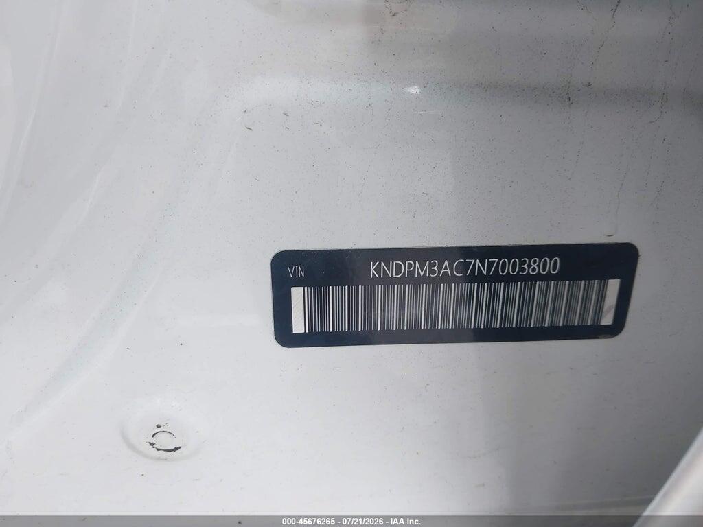 KNDPM3AC7N7003800 2022 KIA SPORTAGE photo no. 9