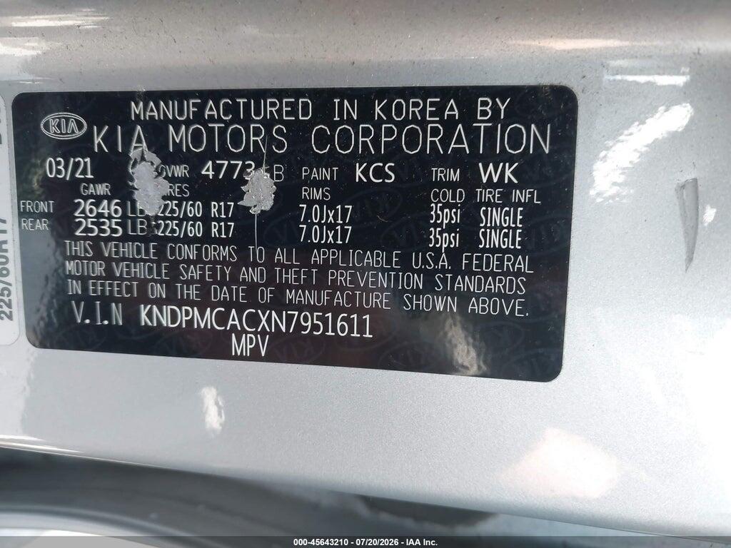 KNDPMCACXN7951611 2022 KIA SPORTAGE photo no. 9