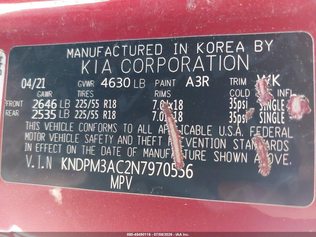 KNDPM3AC2N7970556 2022 KIA SPORTAGE photo no. 9