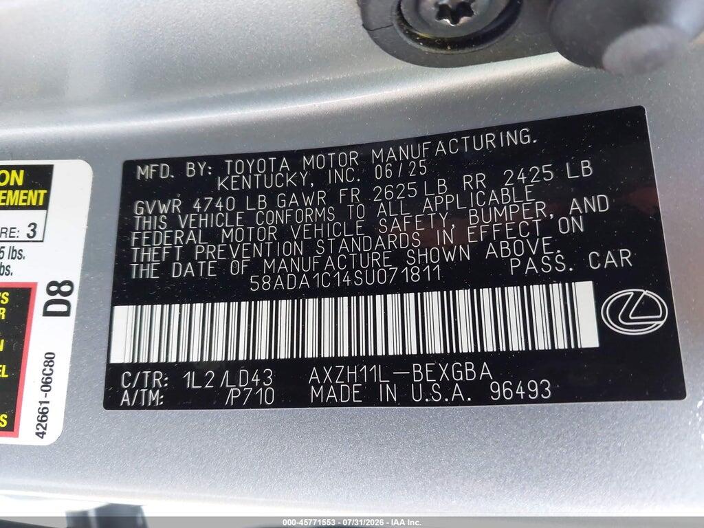 58ADA1C14SU071811 2025 LEXUS ES 300H photo no. 9