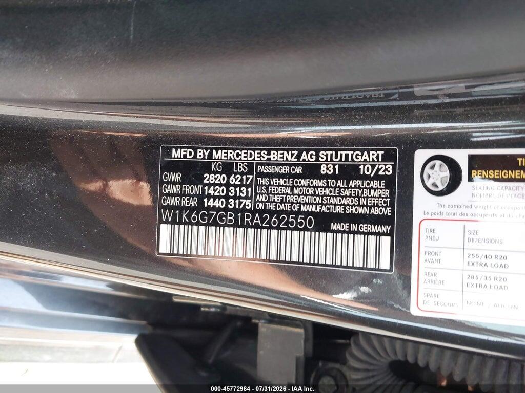 W1K6G7GB1RA262550 2024 MERCEDES-BENZ S 580 photo no. 9