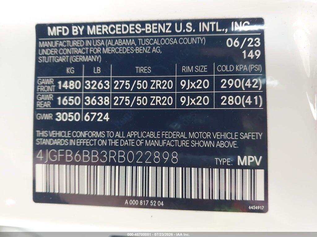 4JGFB6BB3RB022898 2024 MERCEDES-BENZ AMG GLE 53 photo no. 9