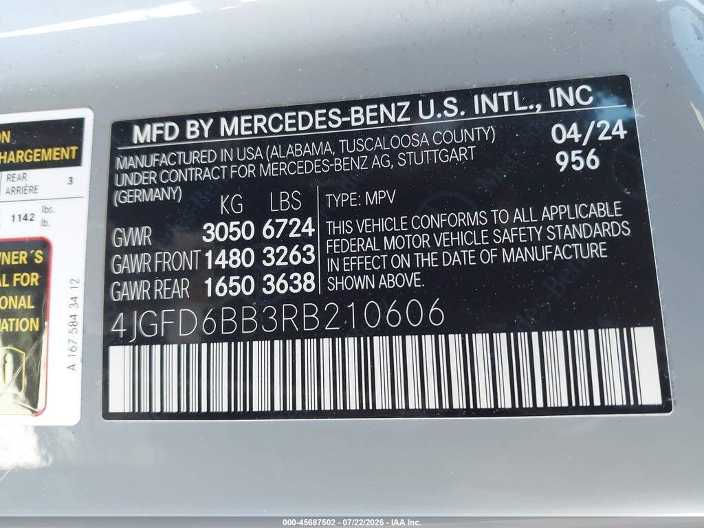 4JGFD6BB3RB210606 2024 MERCEDES-BENZ AMG GLE 53 COUPE photo no. 9