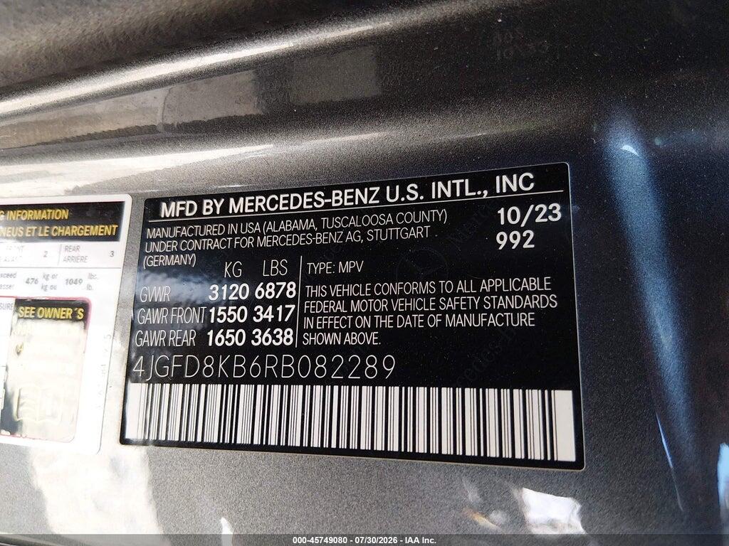 4JGFD8KB6RB082289 2024 MERCEDES-BENZ AMG GLE 63 COUPE photo no. 9