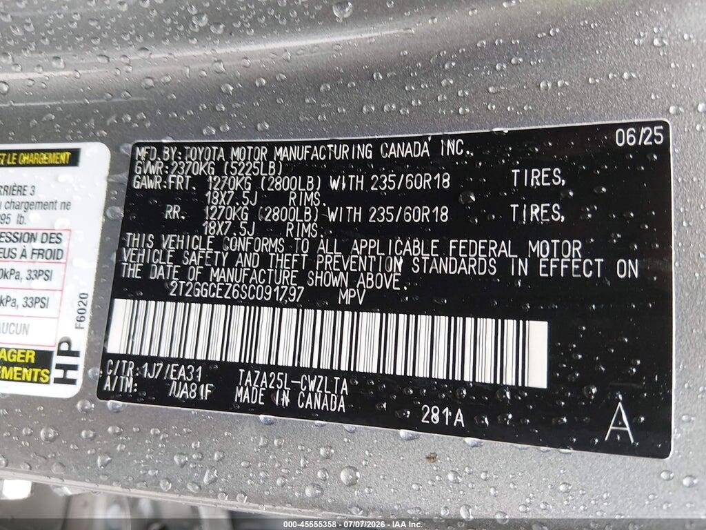 2T2GGCEZ6SC091797 2025 LEXUS NX 350 photo no. 9
