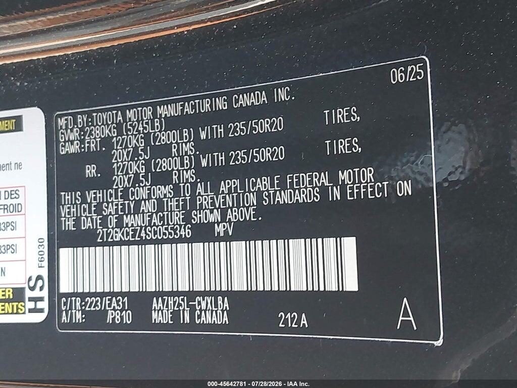 2T2GKCEZ4SC055346 2025 LEXUS NX 350H photo no. 9