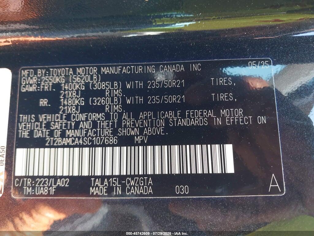 2T2BAMCA4SC107686 2025 LEXUS RX 350 photo no. 9