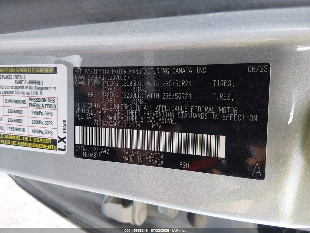 2T2BAMCA6SC112114 2025 LEXUS RX 350 photo no. 9