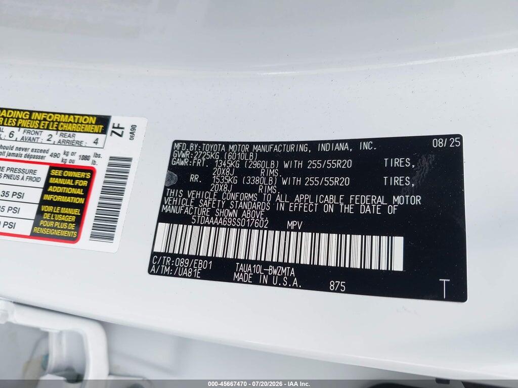 5TDAAAA69SS017602 2025 LEXUS TX 350 photo no. 9