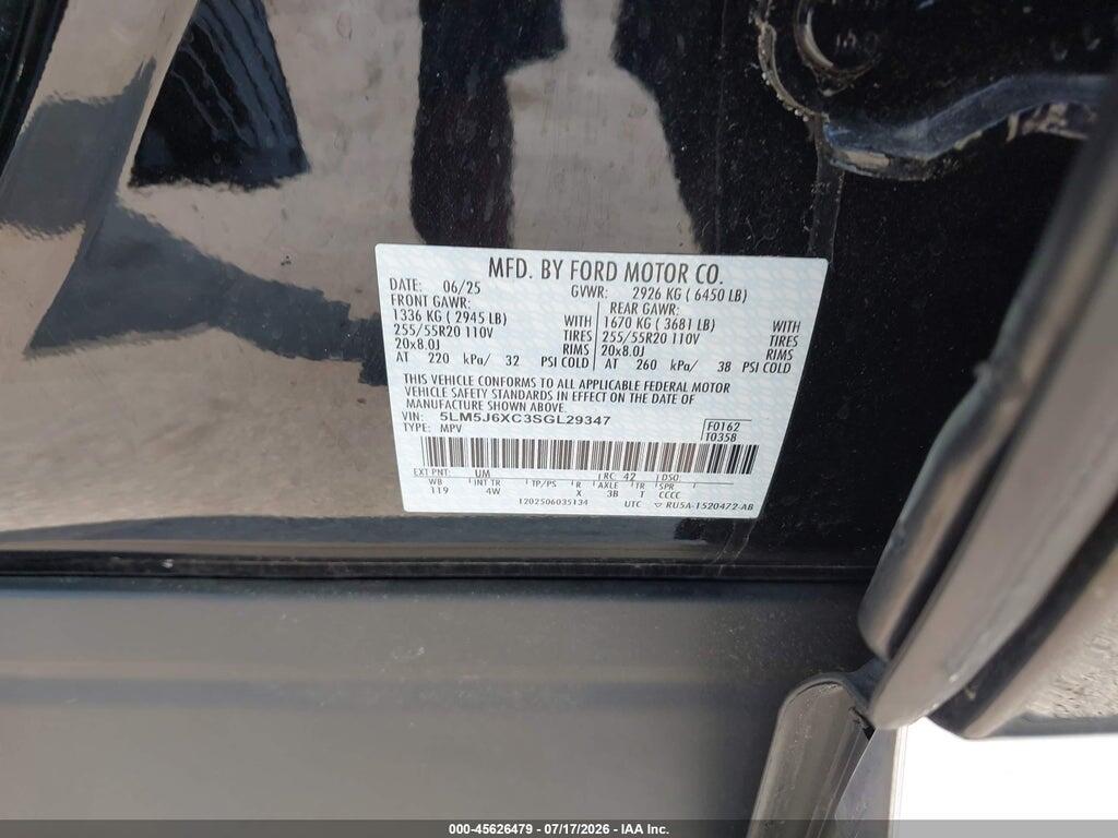5LM5J6XC3SGL29347 2025 LINCOLN AVIATOR photo no. 9