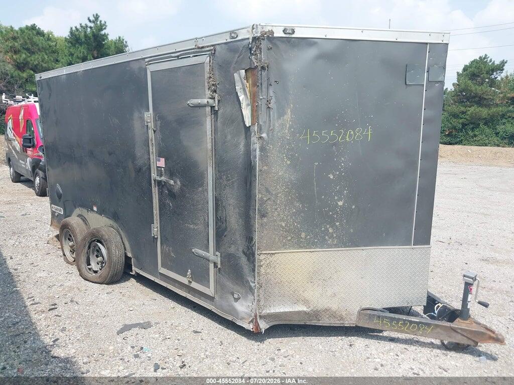 7NPRE1428ME002958 2021 RHINO 14' ENCLOSED TRAILER photo no. 1