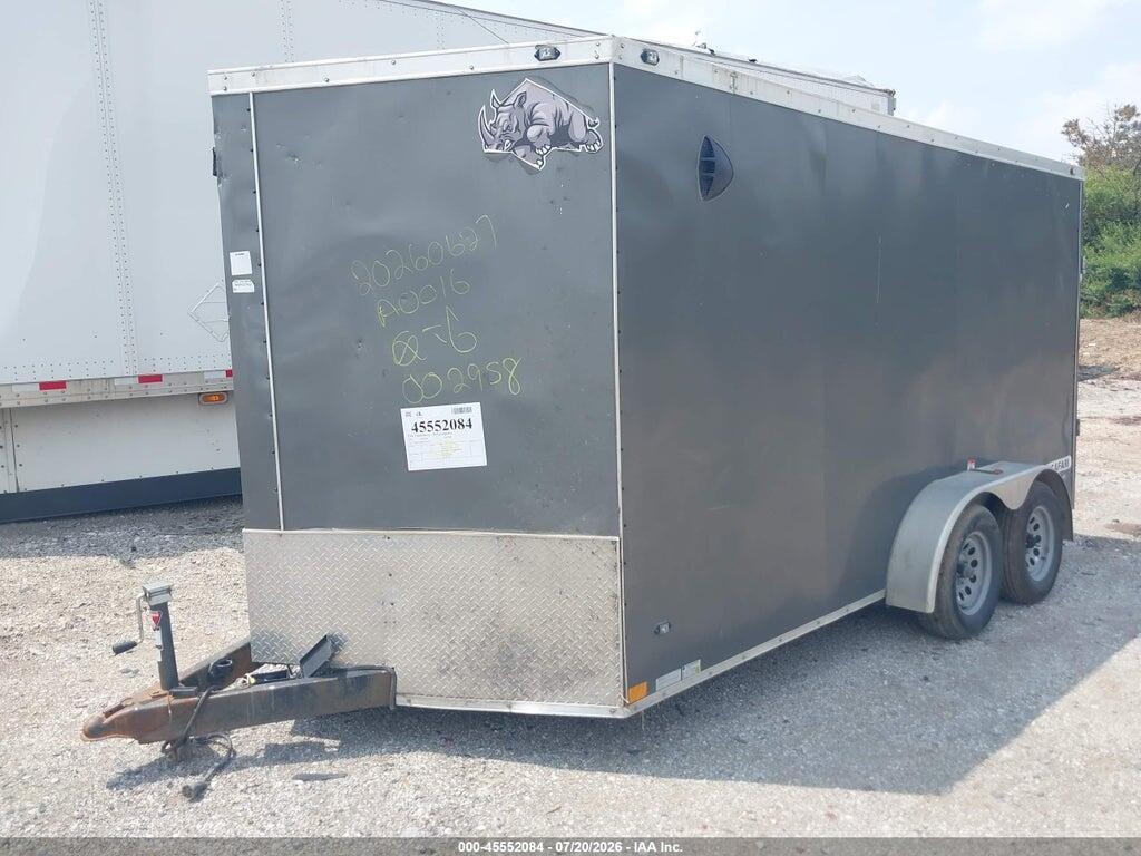 7NPRE1428ME002958 2021 RHINO 14' ENCLOSED TRAILER photo no. 2