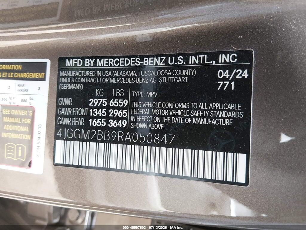 4JGGM2BB9RA050847 2024 MERCEDES-BENZ EQE 350+ SUV photo no. 9