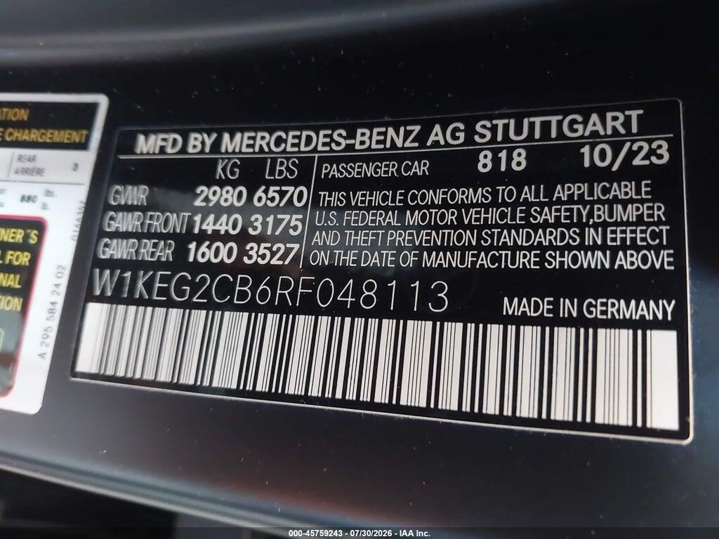 W1KEG2CB6RF048113 2024 MERCEDES-BENZ EQE 500 photo no. 9