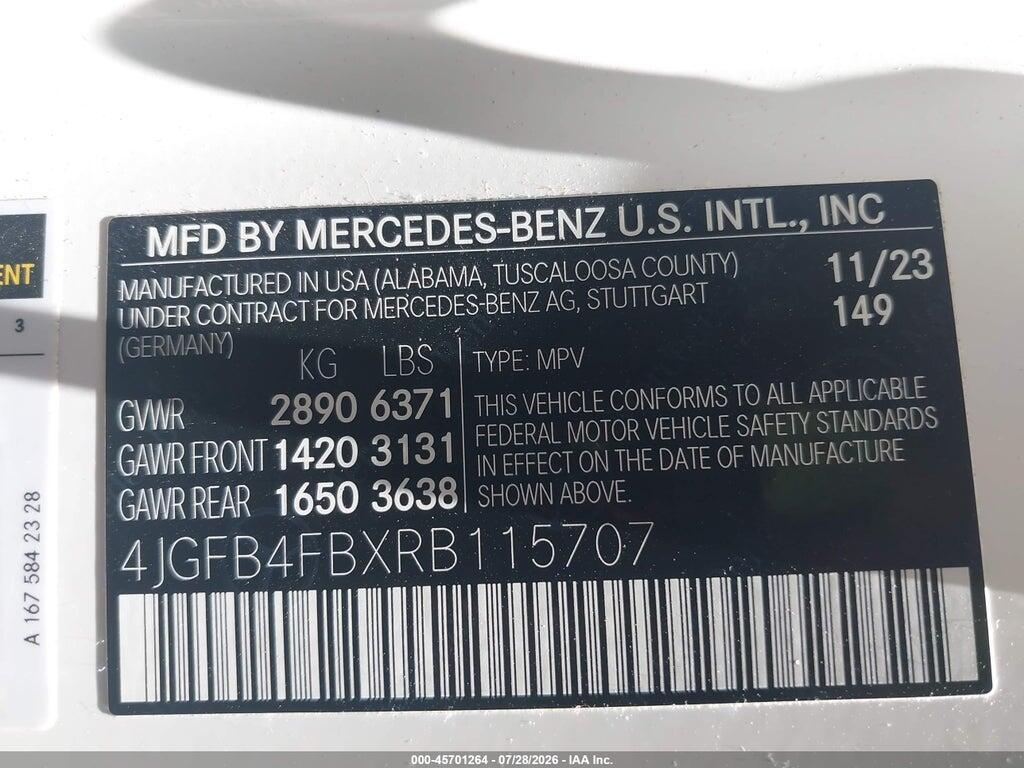 4JGFB4FBXRB115707 2024 MERCEDES-BENZ GLE 350 photo no. 9