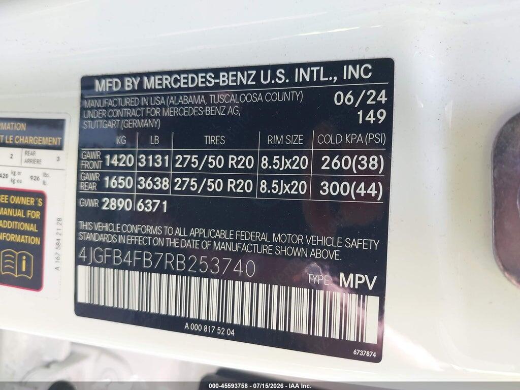 4JGFB4FB7RB253740 2024 MERCEDES-BENZ GLE 350 photo no. 9