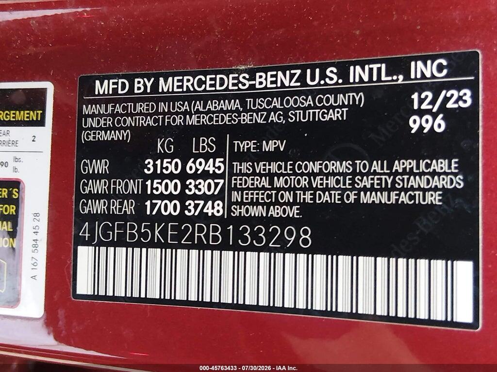4JGFB5KE2RB133298 2024 MERCEDES-BENZ GLE 450 photo no. 9