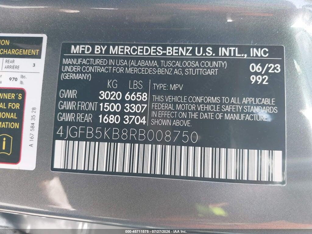 4JGFB5KB8RB008750 2024 MERCEDES-BENZ GLE 450 photo no. 9