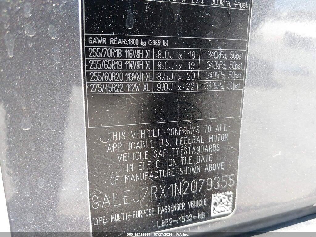 SALEJ7RX1N2079355 2022 LAND ROVER DEFENDER photo no. 9