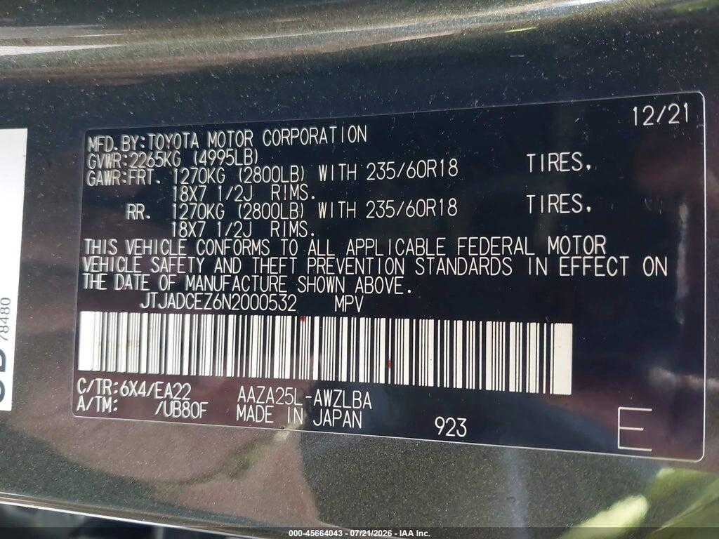 JTJADCEZ6N2000532 2022 LEXUS NX 250 photo no. 9