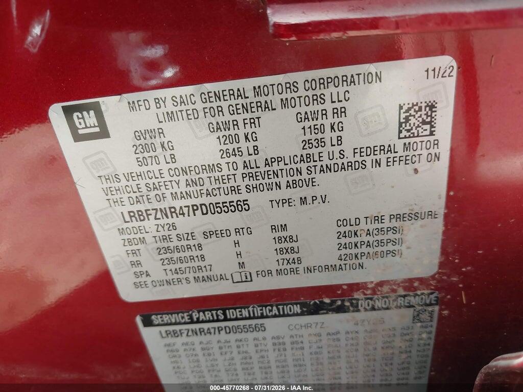 LRBFZNR47PD055565 2023 BUICK ENVISION photo no. 9