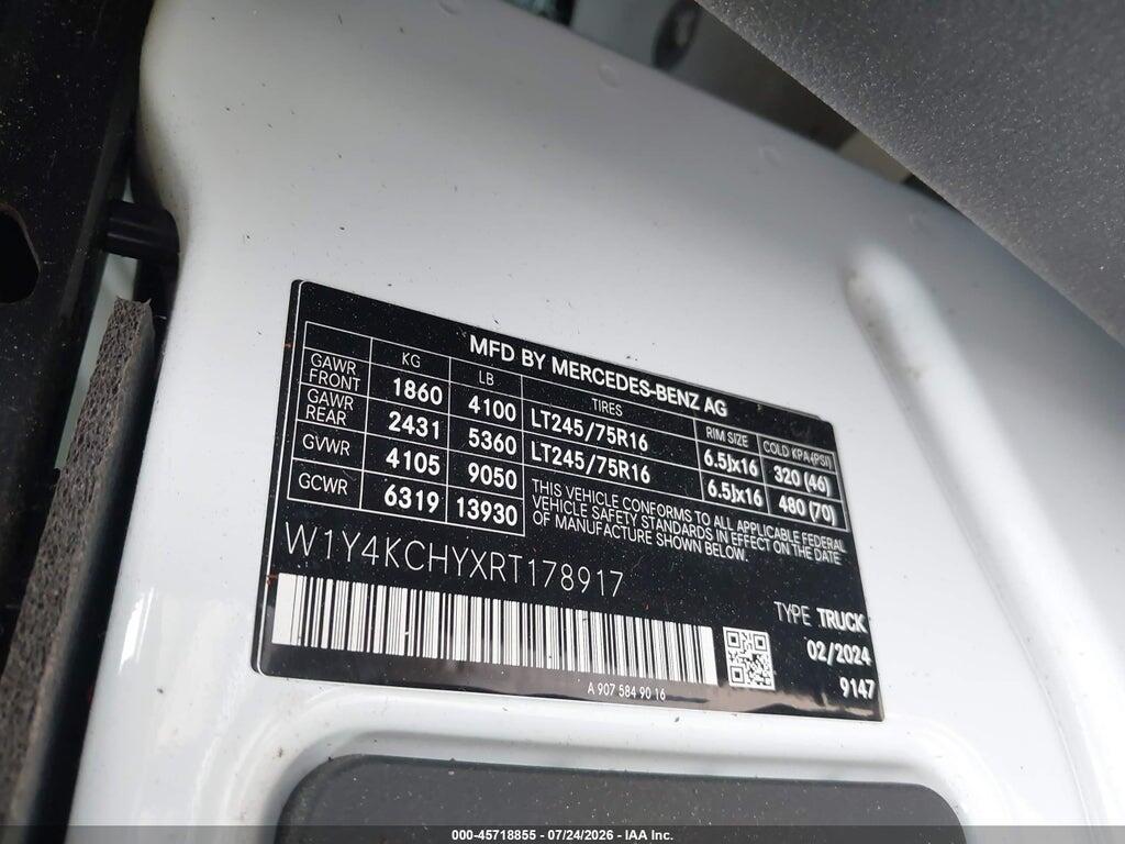 W1Y4KCHYXRT178917 2024 MERCEDES-BENZ SPRINTER 2500 photo no. 9