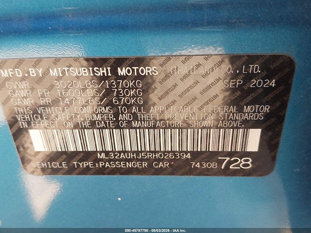 ML32AUHJ5RH026394 2024 MITSUBISHI MIRAGE photo no. 9