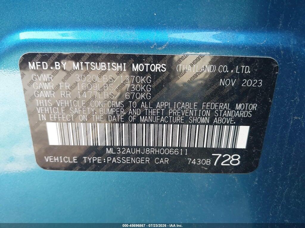 2024 MITSUBISHI MIRAGE ES — Фото 9 из 16