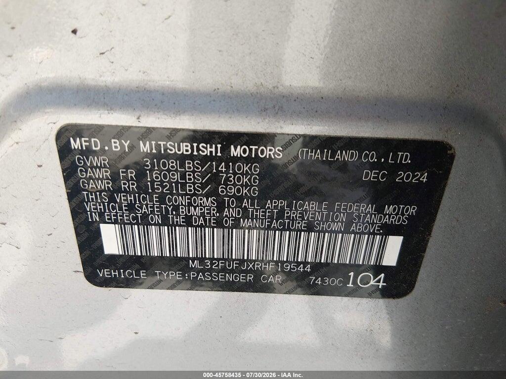 ML32FUFJXRHF19544 2024 MITSUBISHI MIRAGE G4 photo no. 9