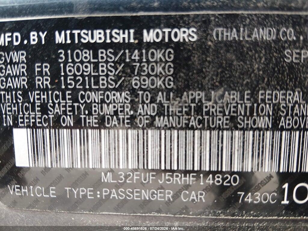 ML32FUFJ5RHF14820 2024 MITSUBISHI MIRAGE G4 photo no. 9
