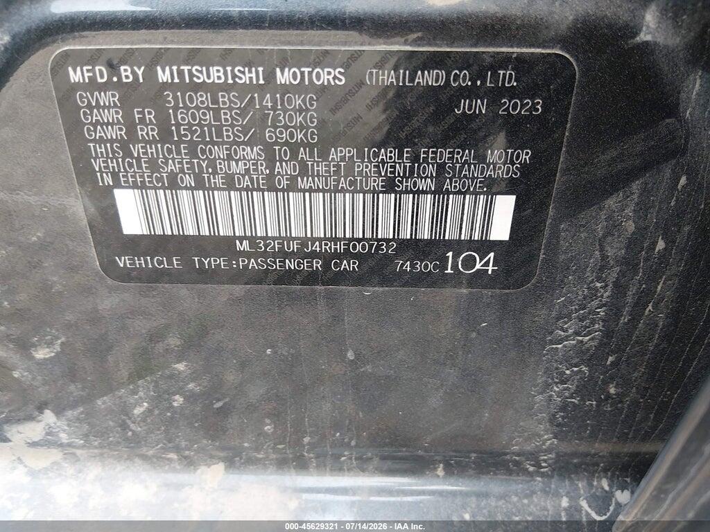 ML32FUFJ4RHF00732 2024 MITSUBISHI MIRAGE G4 photo no. 9