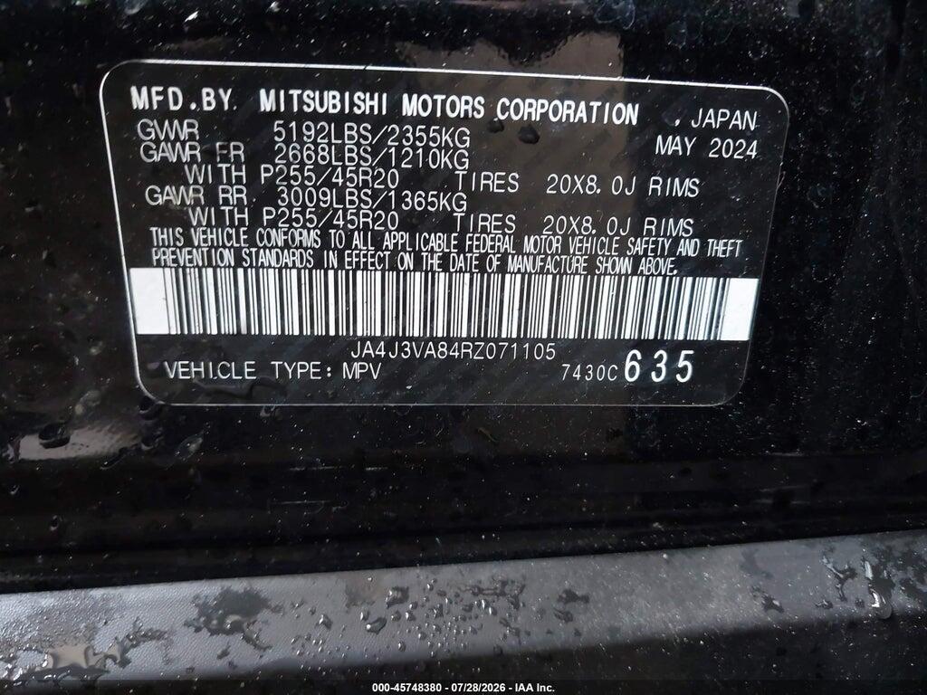 JA4J3VA84RZ071105 2024 MITSUBISHI OUTLANDER photo no. 9