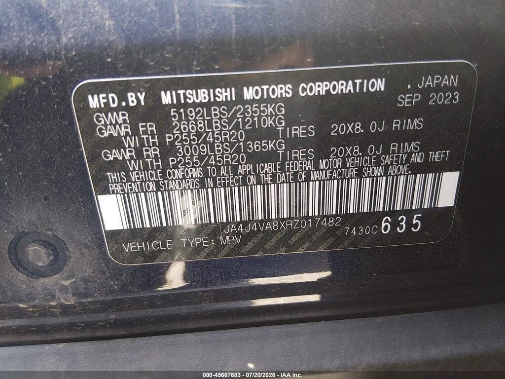 JA4J4VA8XRZ017482 2024 MITSUBISHI OUTLANDER photo no. 9