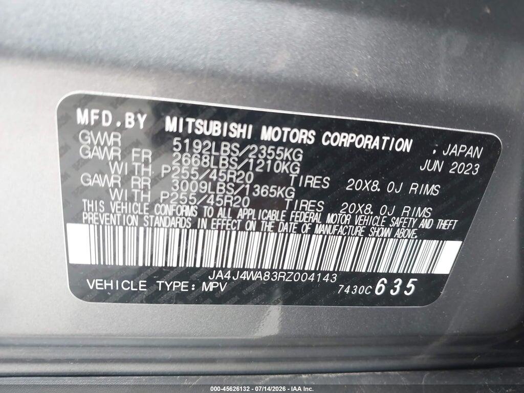 JA4J4WA83RZ004143 2024 MITSUBISHI OUTLANDER photo no. 9
