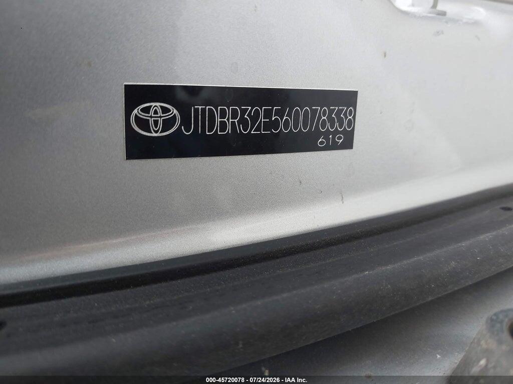 JTDBR32E560078338 2006 TOYOTA COROLLA photo no. 9