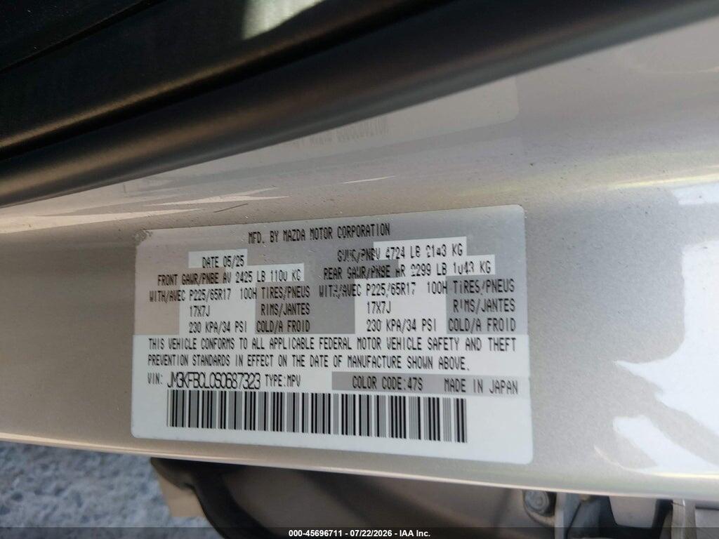 JM3KFBCL0S0687323 2025 MAZDA CX-5 photo no. 9