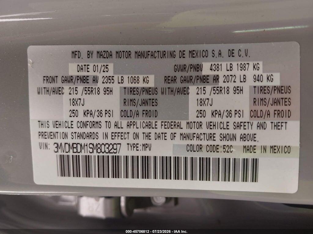 3MVDMBDM1SM803297 2025 MAZDA CX-30 photo no. 9