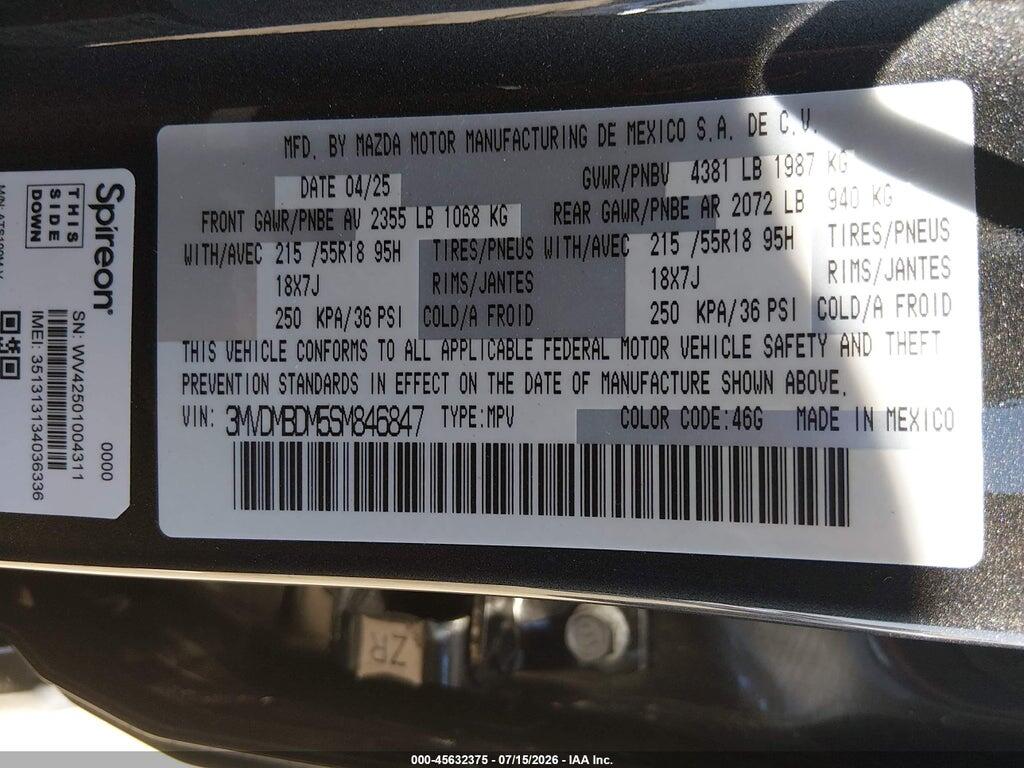 3MVDMBDM5SM846847 2025 MAZDA CX-30 photo no. 9