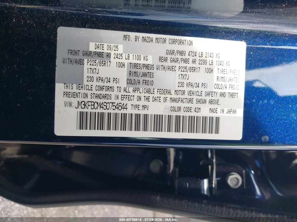 JM3KFBCM4S0754644 2025 MAZDA CX-5 photo no. 9