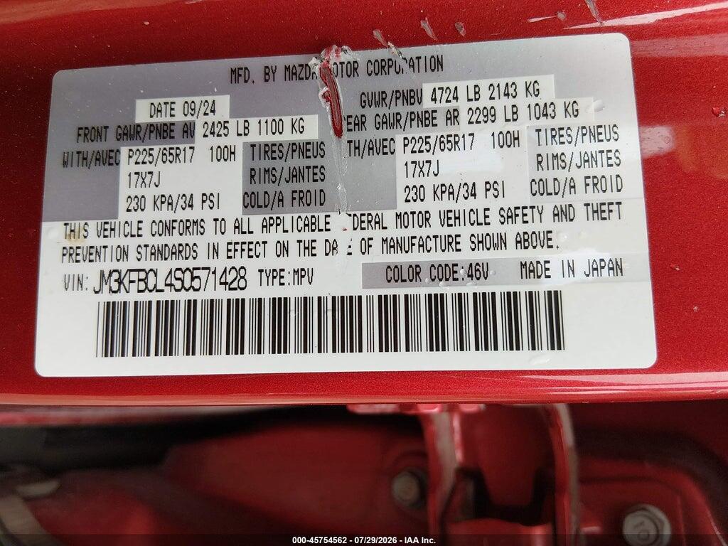 JM3KFBCL4S0571428 2025 MAZDA CX-5 photo no. 9