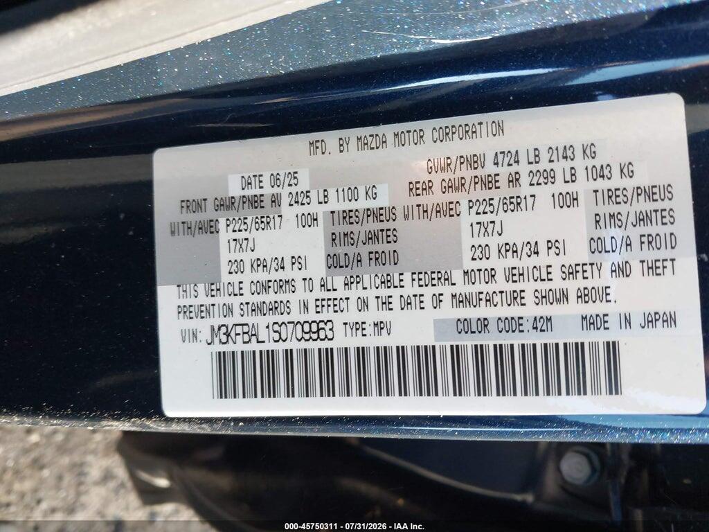 JM3KFBAL1S0709963 2025 MAZDA CX-5 photo no. 9