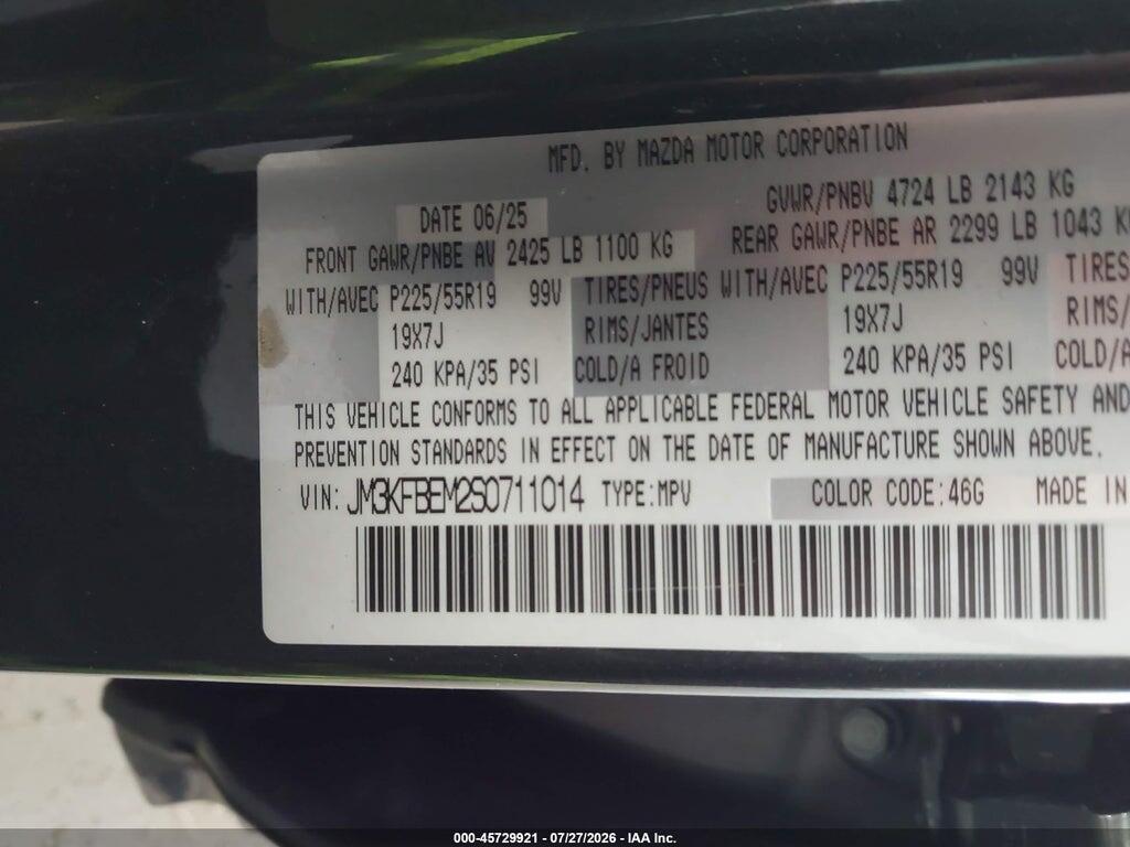 JM3KFBEM2S0711014 2025 MAZDA CX-5 photo no. 9