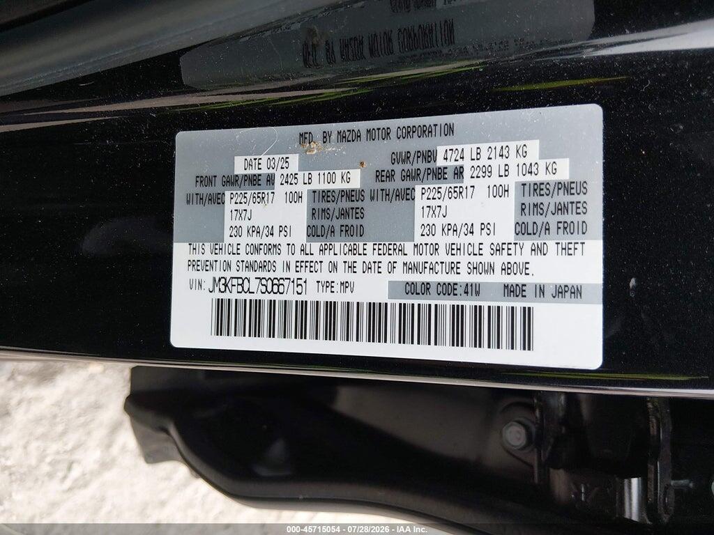 JM3KFBCL7S0667151 2025 MAZDA CX-5 photo no. 9