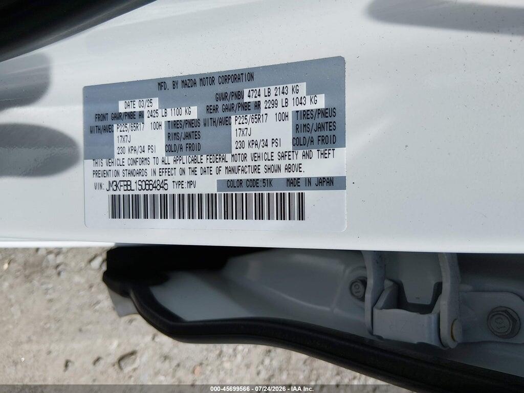 JM3KFBBL1S0664845 2025 MAZDA CX-5 photo no. 9