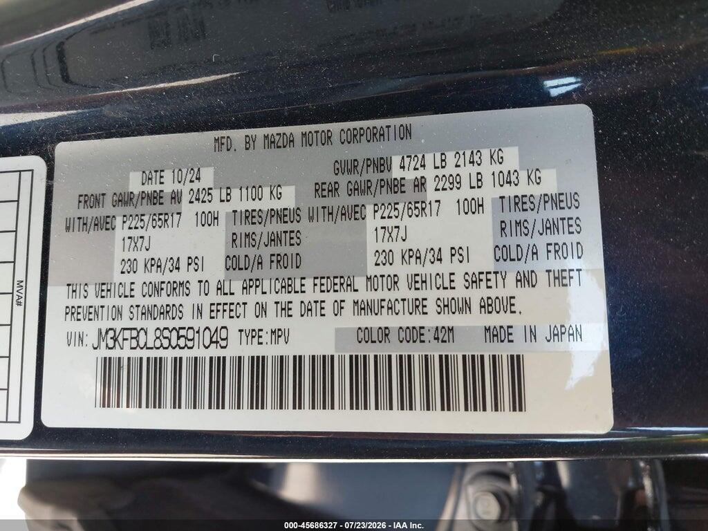 JM3KFBCL8S0591049 2025 MAZDA CX-5 photo no. 9