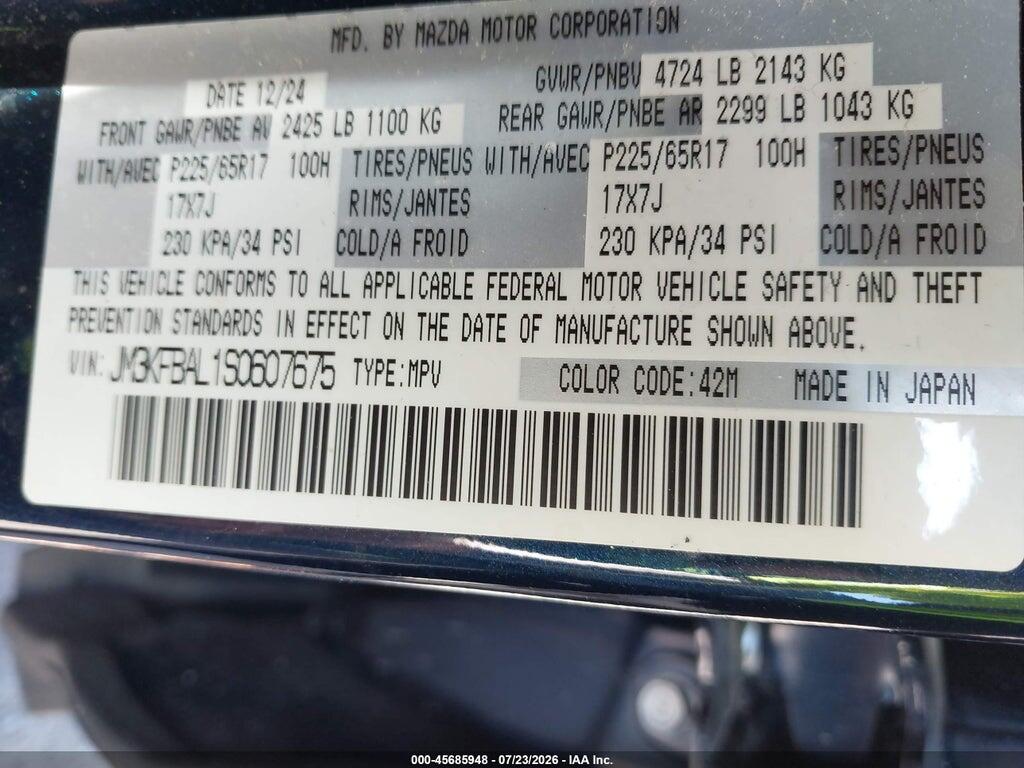 JM3KFBAL1S0607675 2025 MAZDA CX-5 photo no. 9