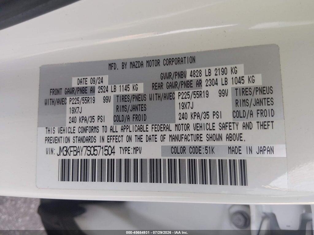 JM3KFBAY7S0571504 2025 MAZDA CX-5 photo no. 9