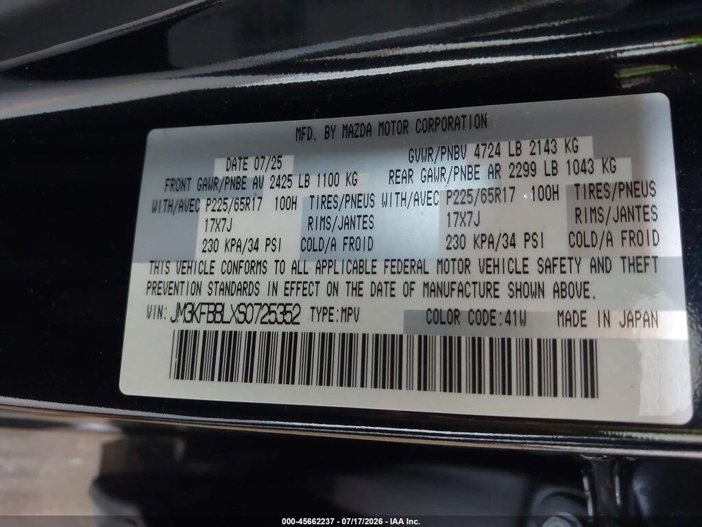JM3KFBBLXS0725352 2025 MAZDA CX-5 photo no. 9