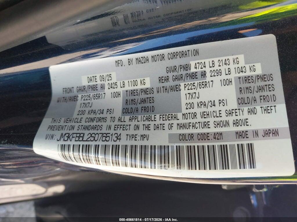 JM3KFBBL2S0765134 2025 MAZDA CX-5 photo no. 9